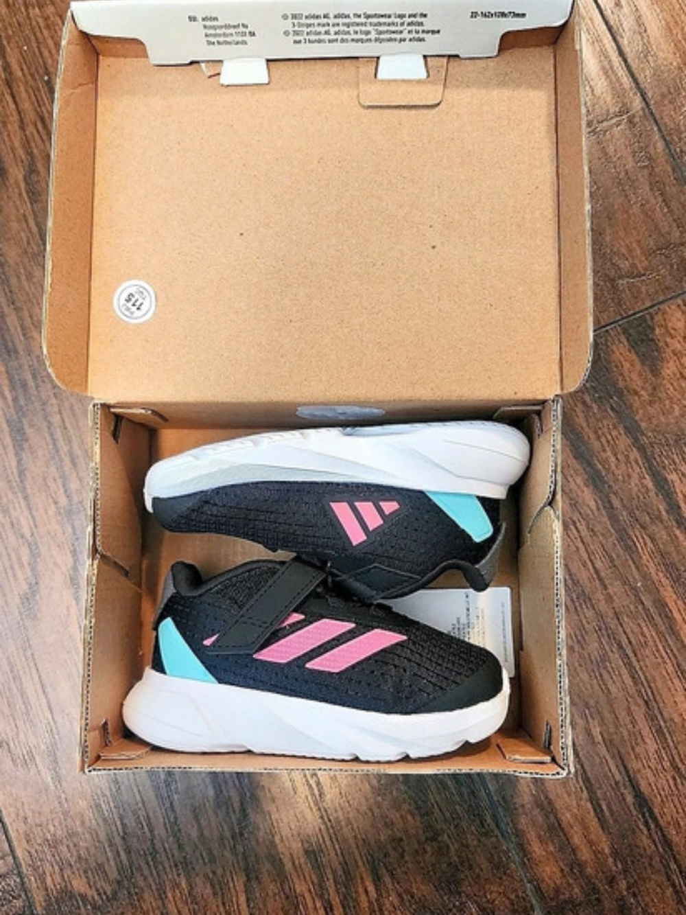 adidas Duramo SL EL 1 Kids Sneakers Black & Pink Girls US 5K